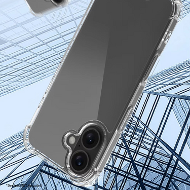 iPhone 16 Hybrid Acrylic + TPU Clear Shockproof Case Cover: Total Drop-Proof Protection Made From Non-Toxic Polymers